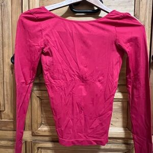 Set of Two Free People Intimately Long Sleeve Tops in Red and Gray size M/L